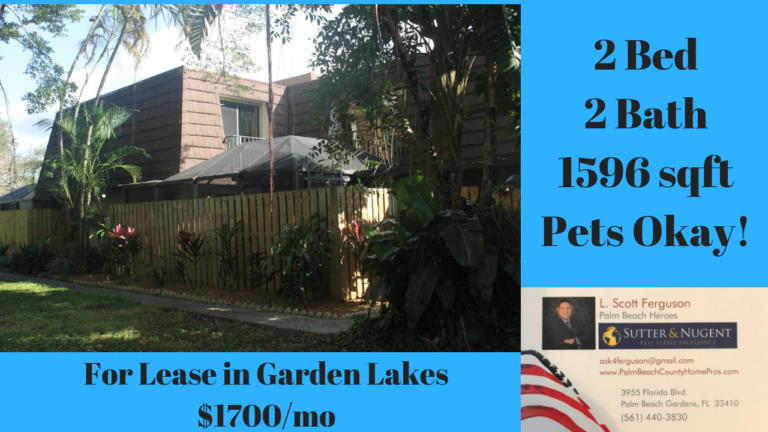 2425 24th Lane, Palm Beach Gardens, FL – Rental $1700/mo