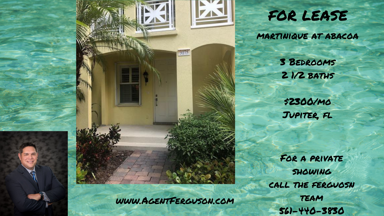 Martinique at Abacoa – E. Community – Jupiter – Florida – $2300/mo