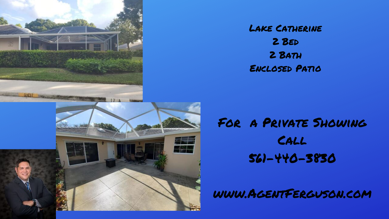 Lake Catherine – 1701 Appleton – Palm Beach Gardens – Florida – $1700/mo