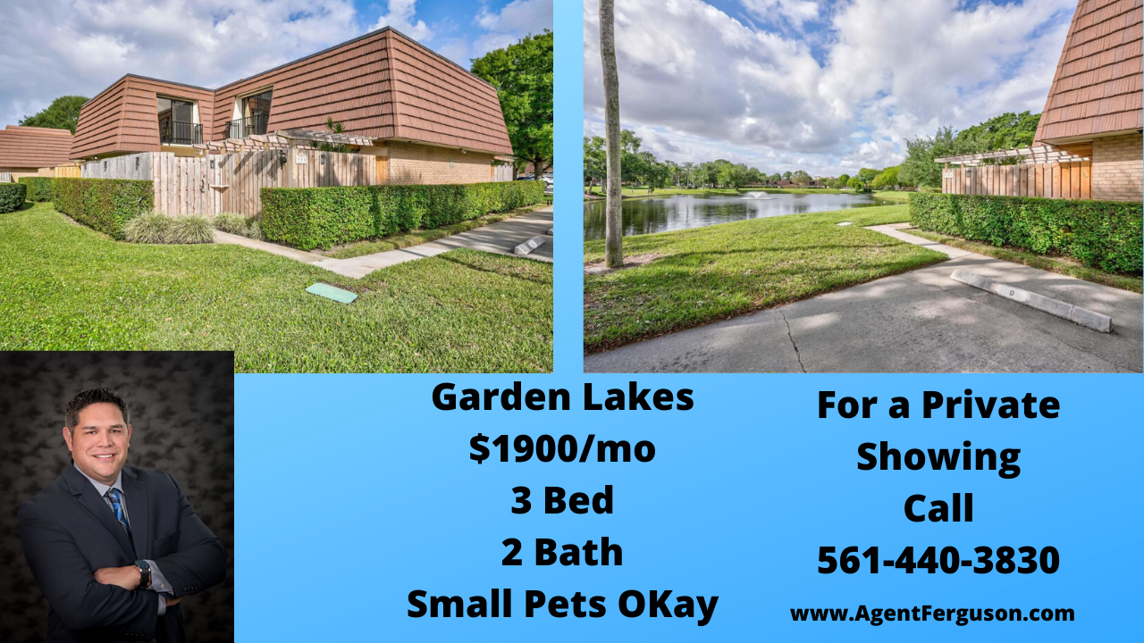 $1850/mo 2 Bedroom in Sun Terrace, Palm Beach Gardens, FL  – Lease