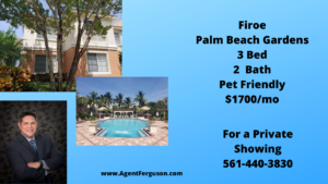 For Lease $1700/mo 3 Bedroom Condo in Fiore, Palm Beach Gardens, FL