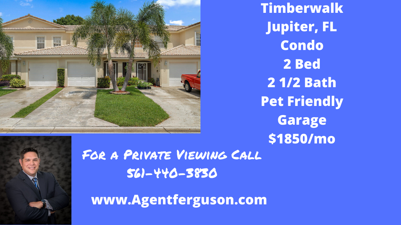 For Lease 2 Bedroom Townhouse in Sandalwood Estates Palm Beach Gardens, Florida