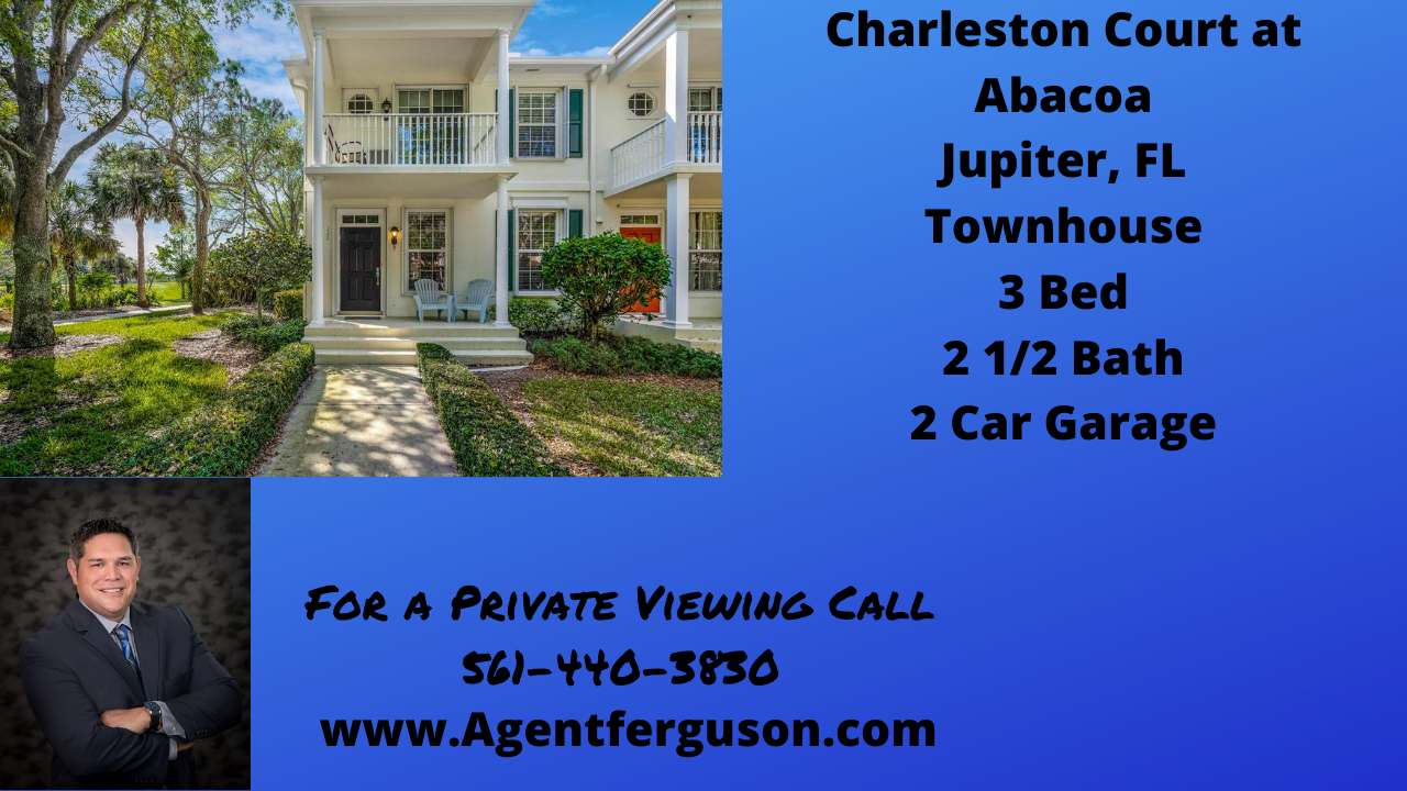 135 Courtenay Court, Jupiter 3 Bedroom Condo in Charleston Court at Abacoa